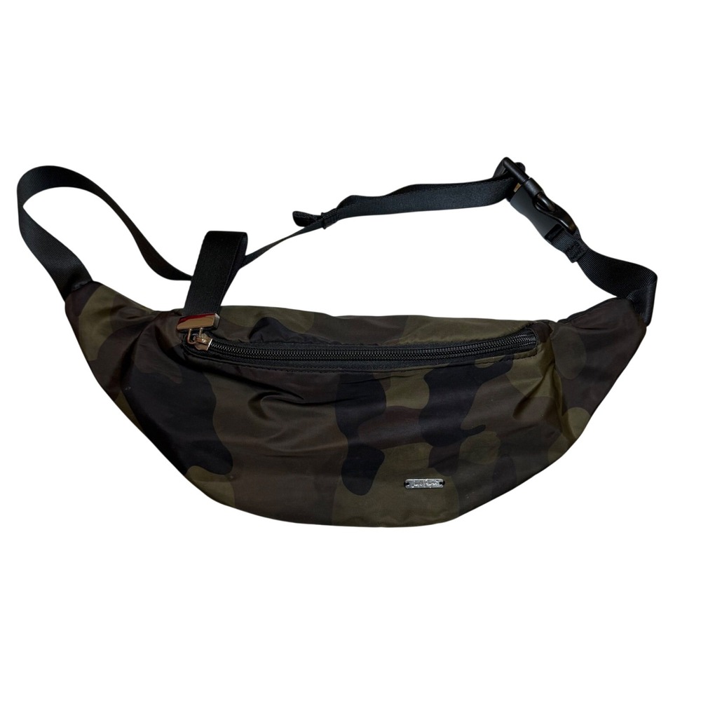 Charlie Paige Camo Belt Bag Fanny Pack‎ Adjustable Strap Green Brown Camouflage
